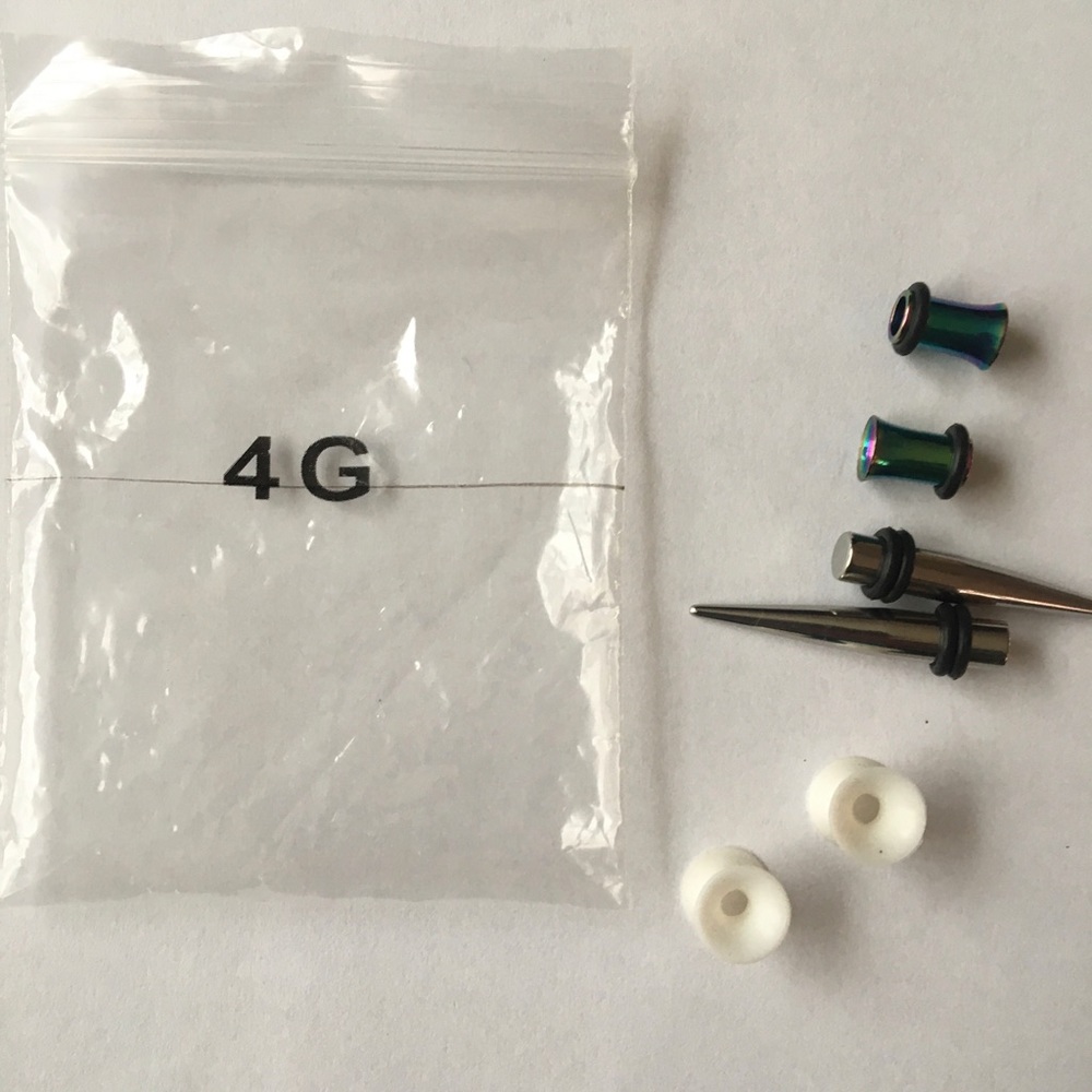 4G gauges earring lot tappers bundle unisex plugs Hot topic Spencer’s